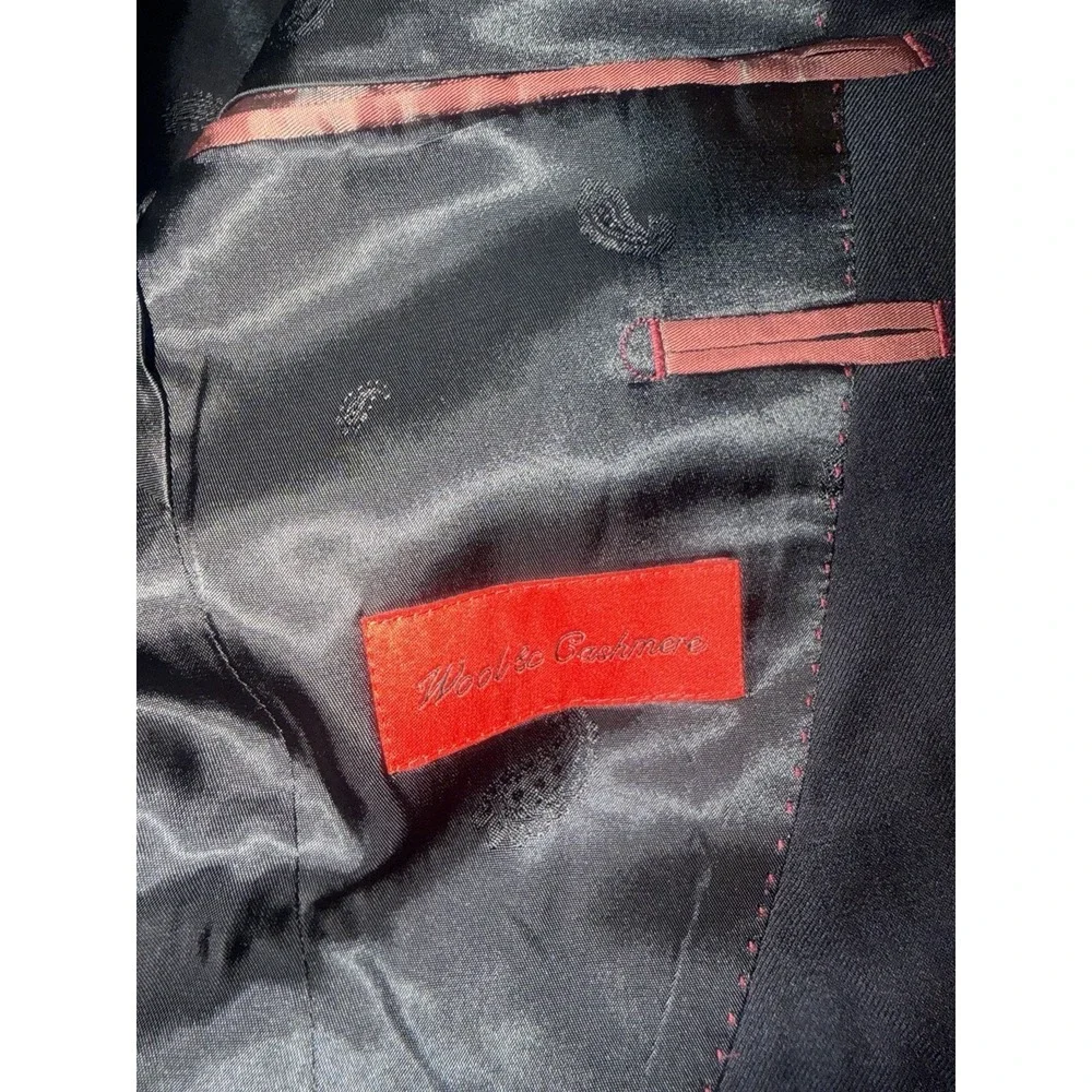 Bartorelli Napoli Wool,Cashmere Blazer 44 Black Sport Coat, See Measurements
